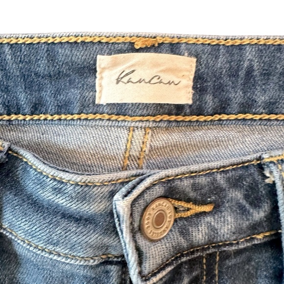 Kancan Cropped Distressed Medium Wash Jeans 9/28 - Picture 3 of 6